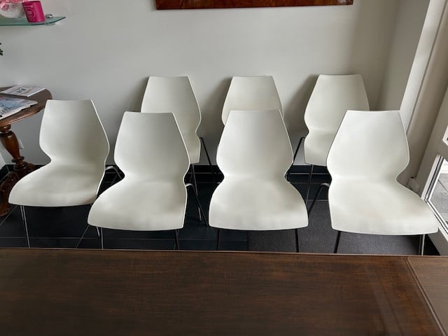 Kartell Maui stoelen wit 7 stuks