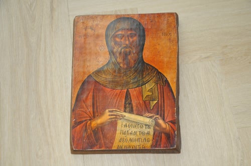 Afbeelding van Antonios de Grote op dik hout!