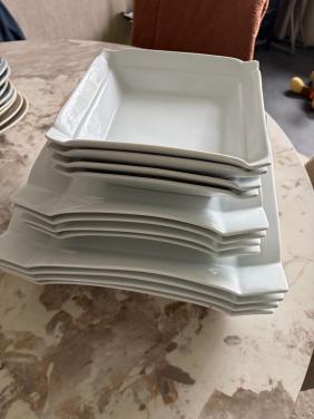 🍽️ Set witte vierkante/rechthoekige borden – nette staat