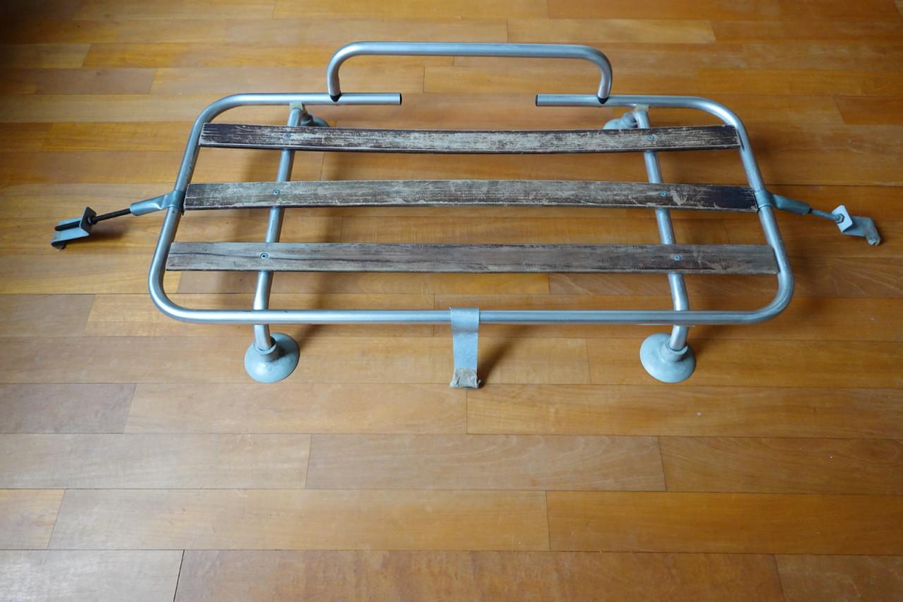 Vintage houten en aluminium koffer imperiaal