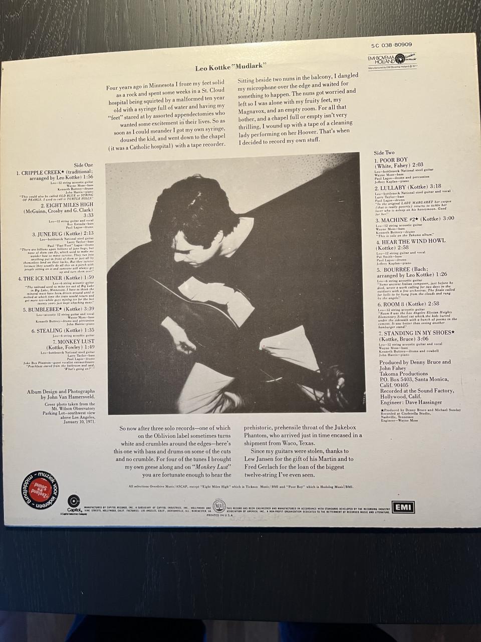 LP Leo Kottke titel 'Mudlark' (vinyl)