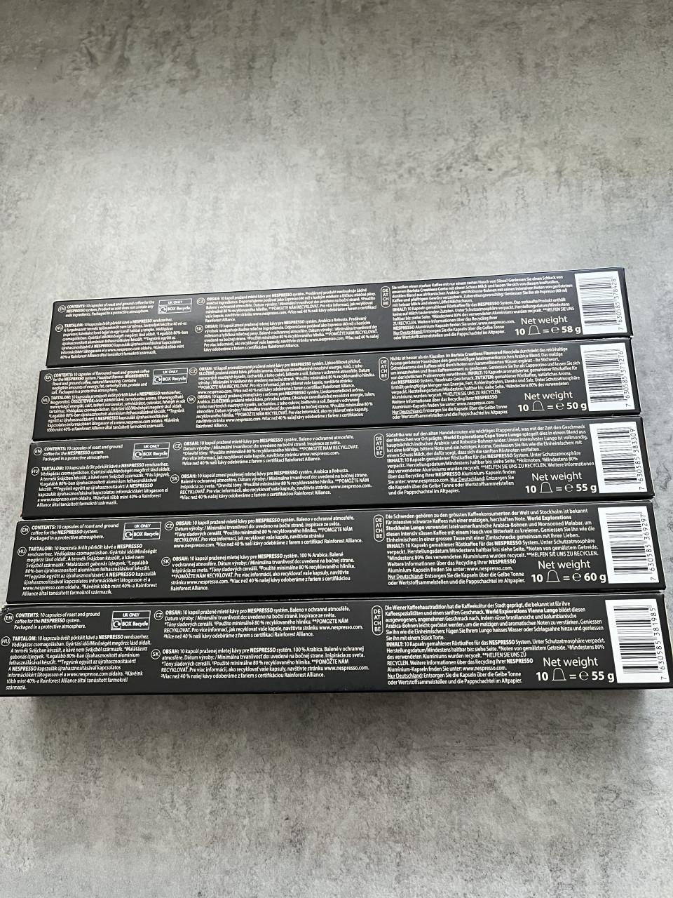 Original Nespresso Capsules 5x Lungo / Barista Pakket