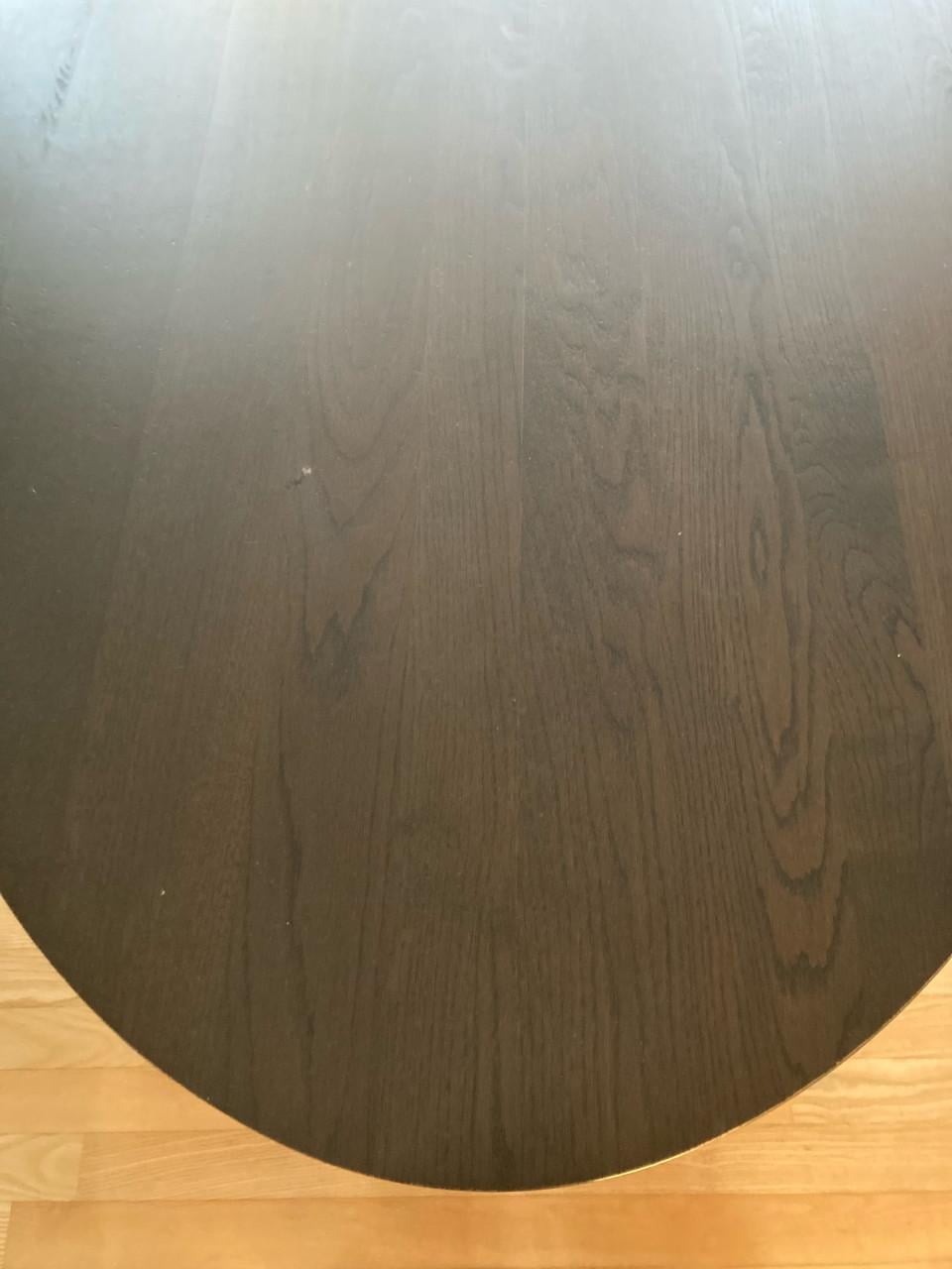 Massief eikenhouten ovale eettafel