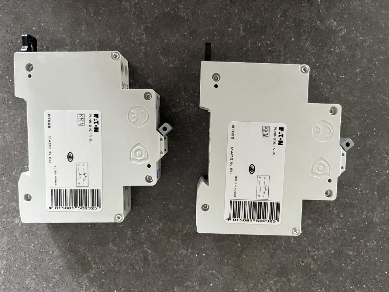 Eaton PLN6‑B16/1N schakelautomaat (16A, 1P+N)