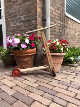 Vintage houten stepje.