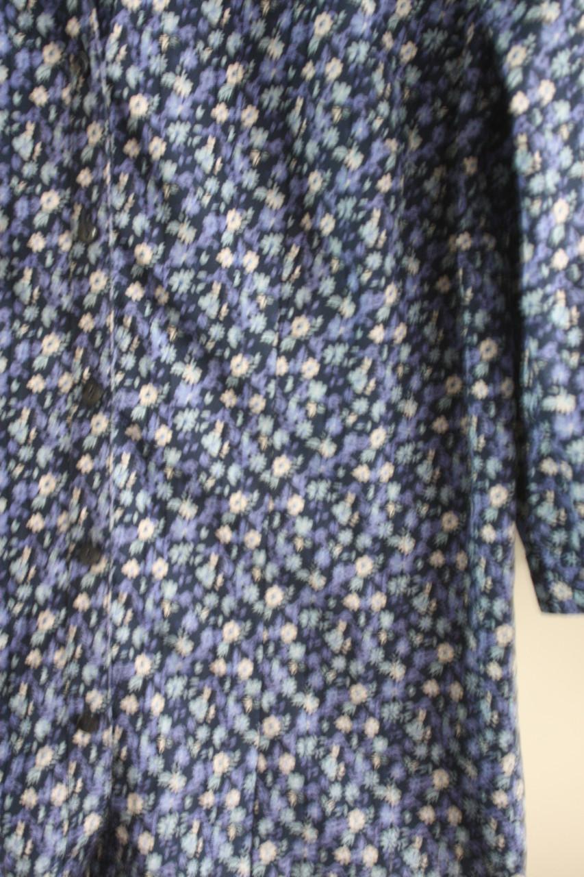 Donkerblauw met bloemen print blouse  maat 42