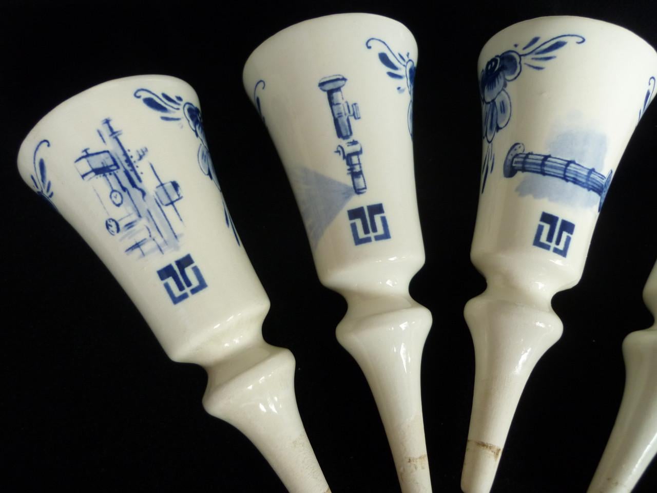 Vintage Regina Gouda Delfts blauwe likeurset + 5 schenktuit