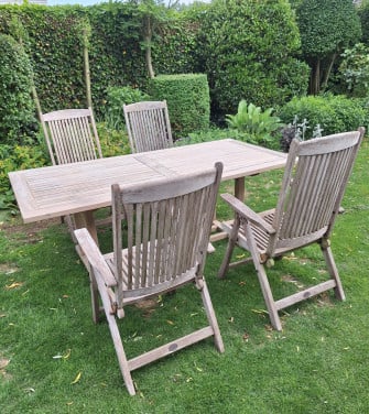 Teak houten tuinset