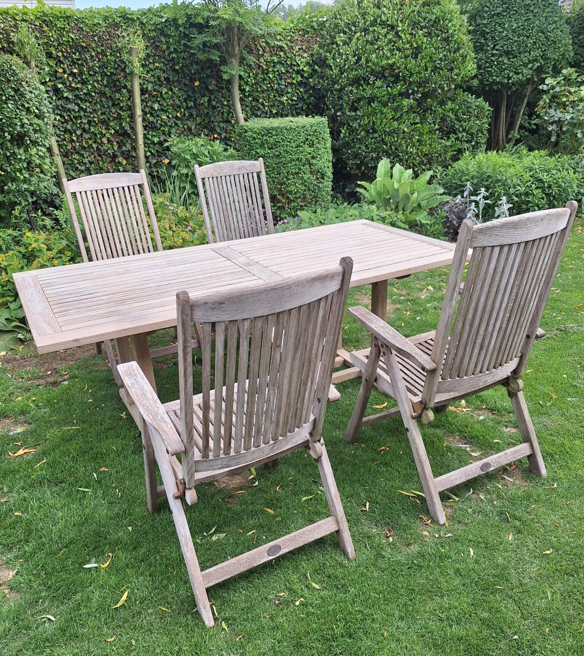 Teak houten tuinset