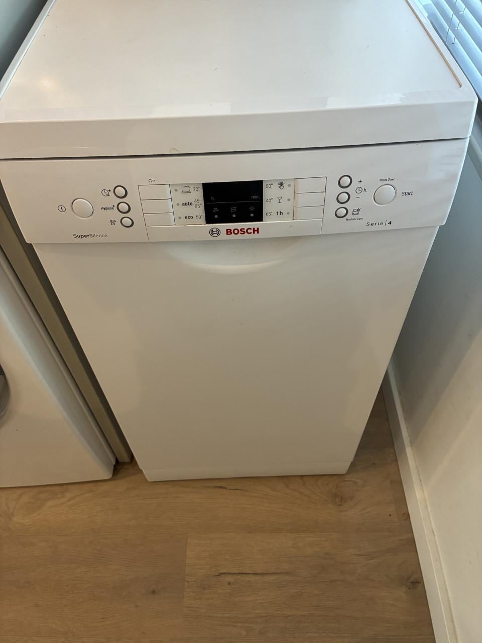 Vaatwasser Bosch serie 4, Super Silence. 45x58x85  Wit Vrijstaand