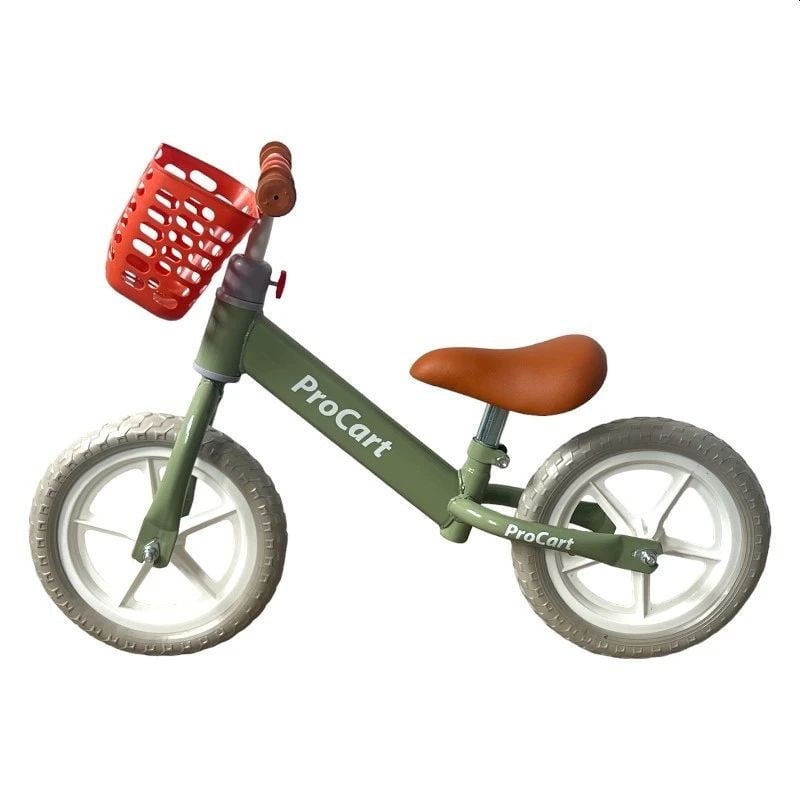 Procart loopfiets in roze, groen en wit