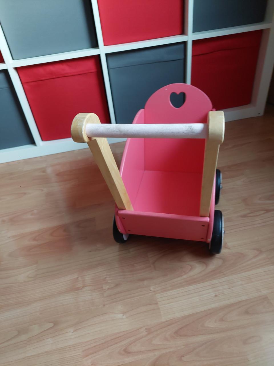 Poppenwagen hout
