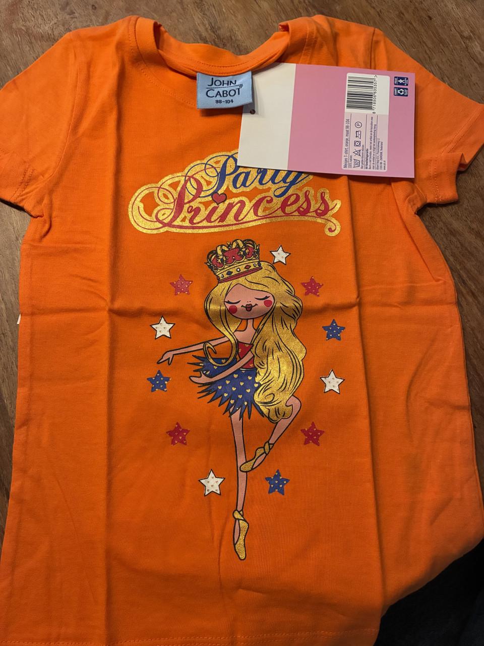 Oranje prinsessen shirt