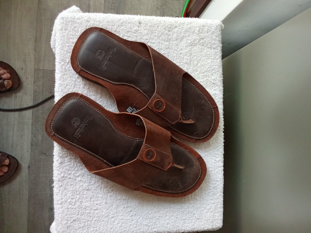 Leren slippers maat 46