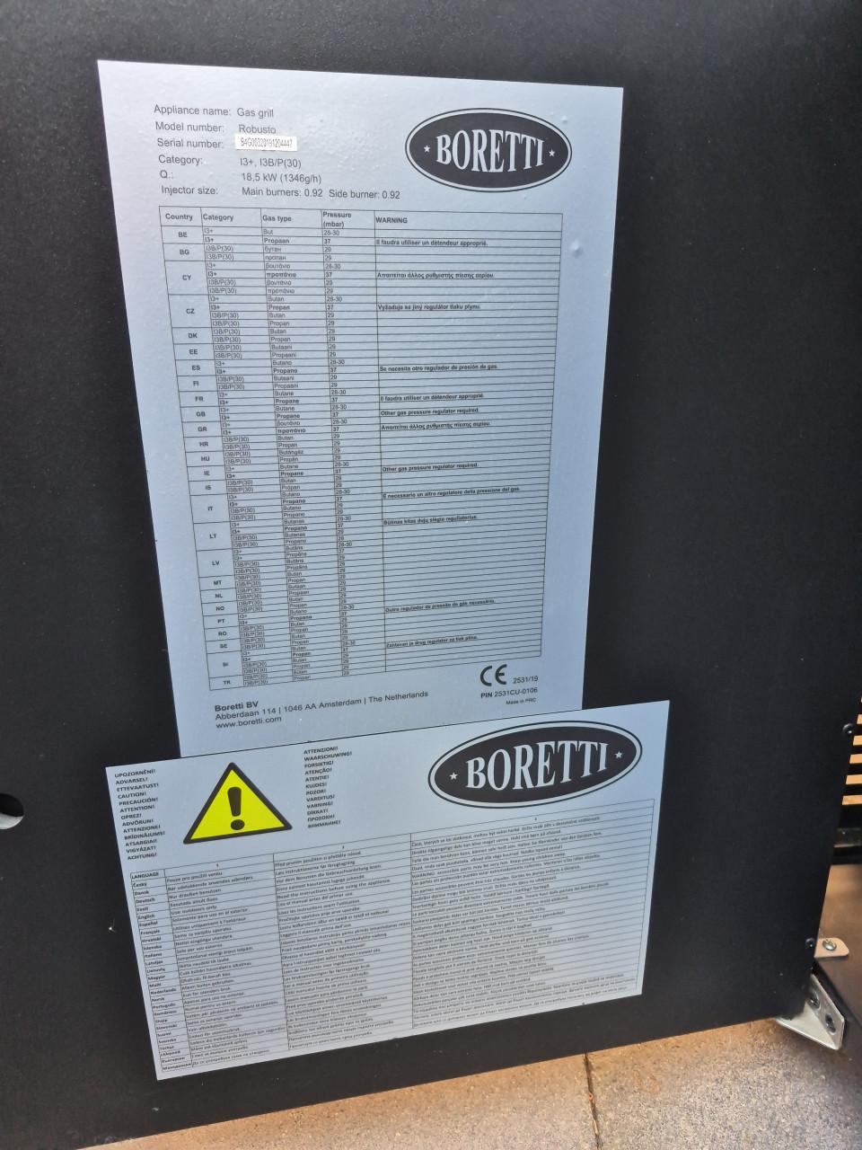 BORETTI Gasbarbecue