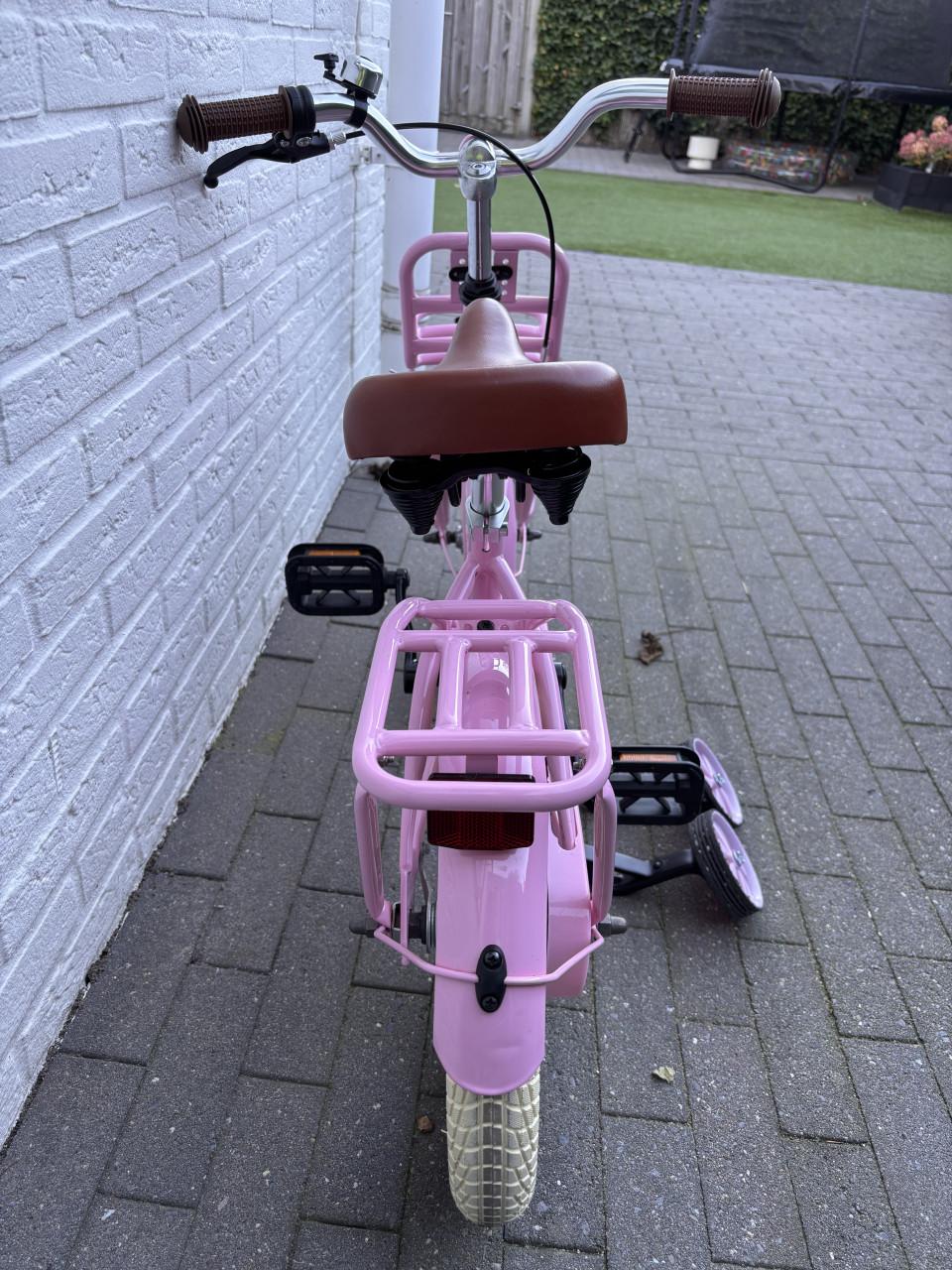 Meisjesfiets 14 inch roze