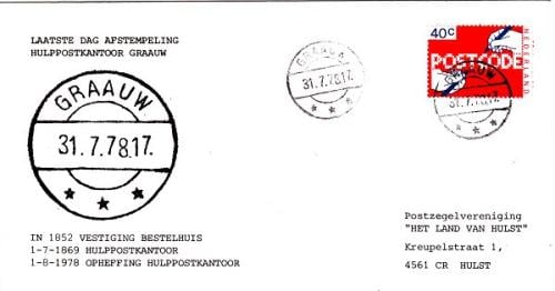 Envelop Graauw Laatste Dag Afstempeling