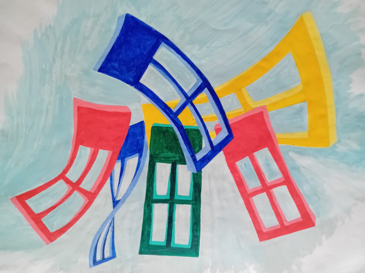 Veel  oude schilder werk op papier