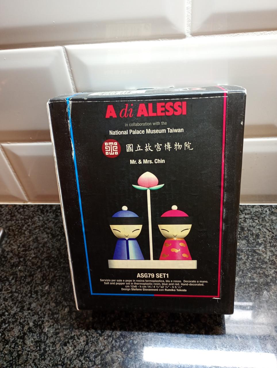 ALESSI decoratief peper en zoutstel Mr.& Mrs. Chin