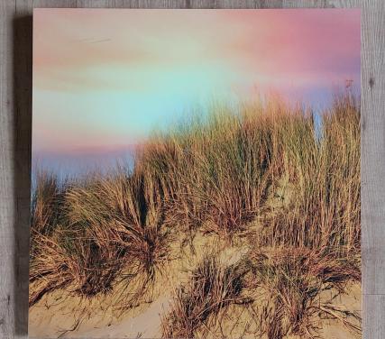 Mooie Zeeuwse foto op hout voor binnen aan de muur 60x60 cm.