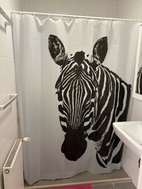 Douchegordijn met uitschuifbare stang