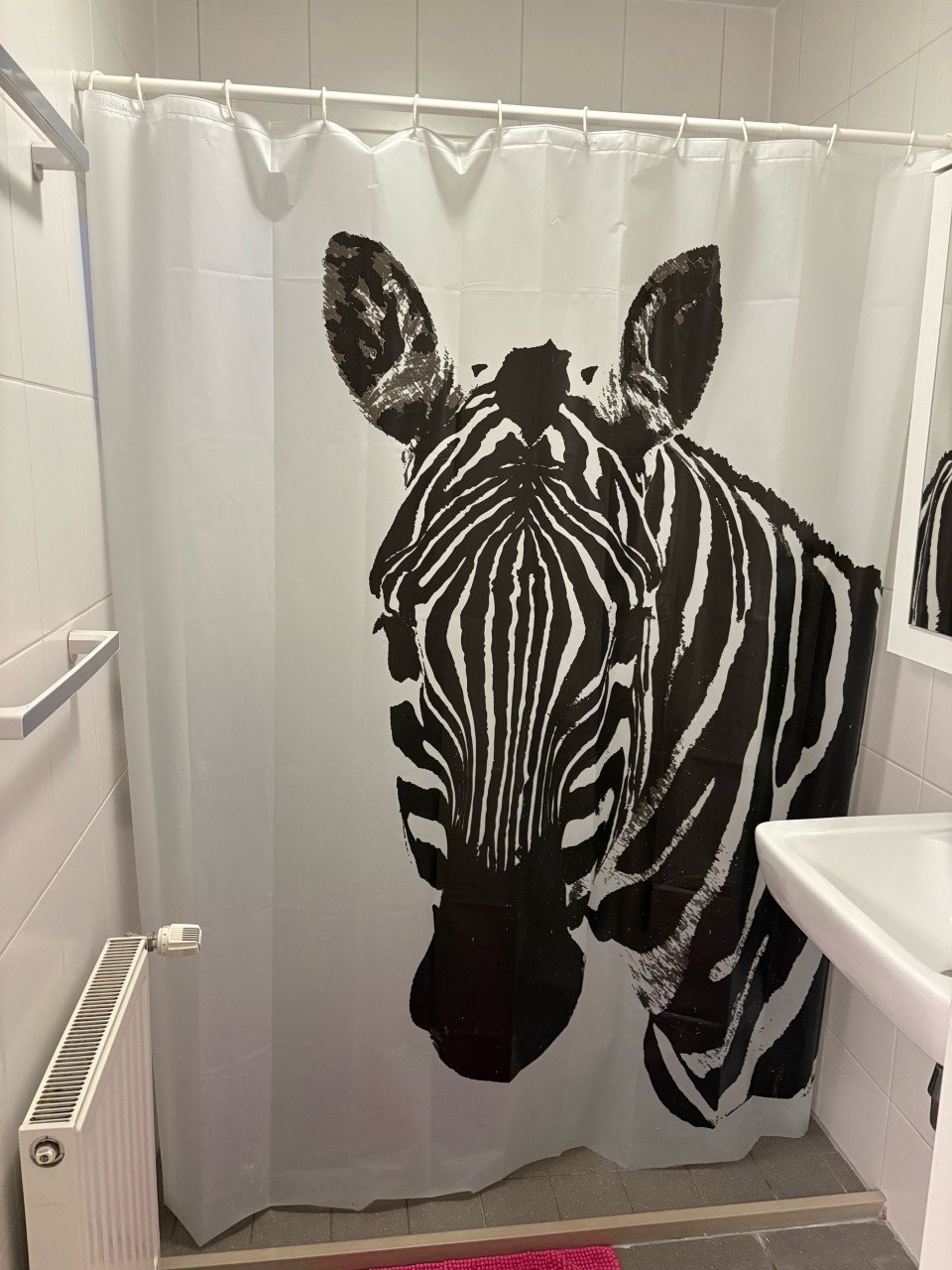 Douchegordijn met uitschuifbare stang