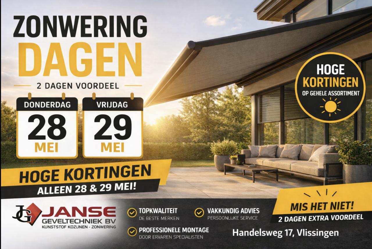Te koop Voorraad knikarmschermen