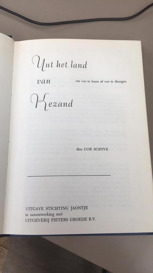Uut het land van kezand.om voo te lezen of voo te draogen
