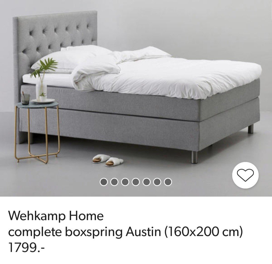 Boxspring Grijs (4.5 jaar oud)