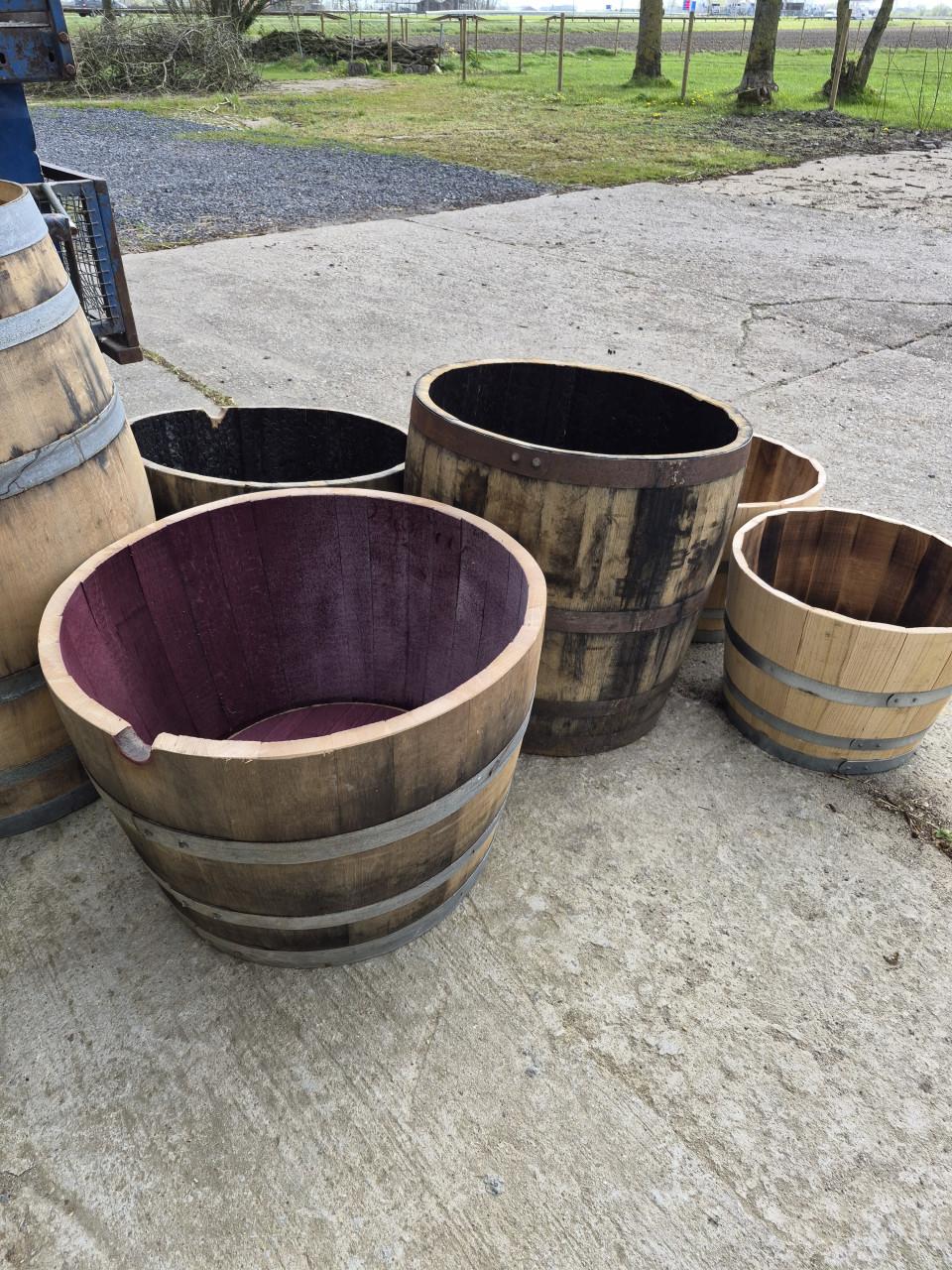 Drinkbak groot, eiken kuipen 110 liter