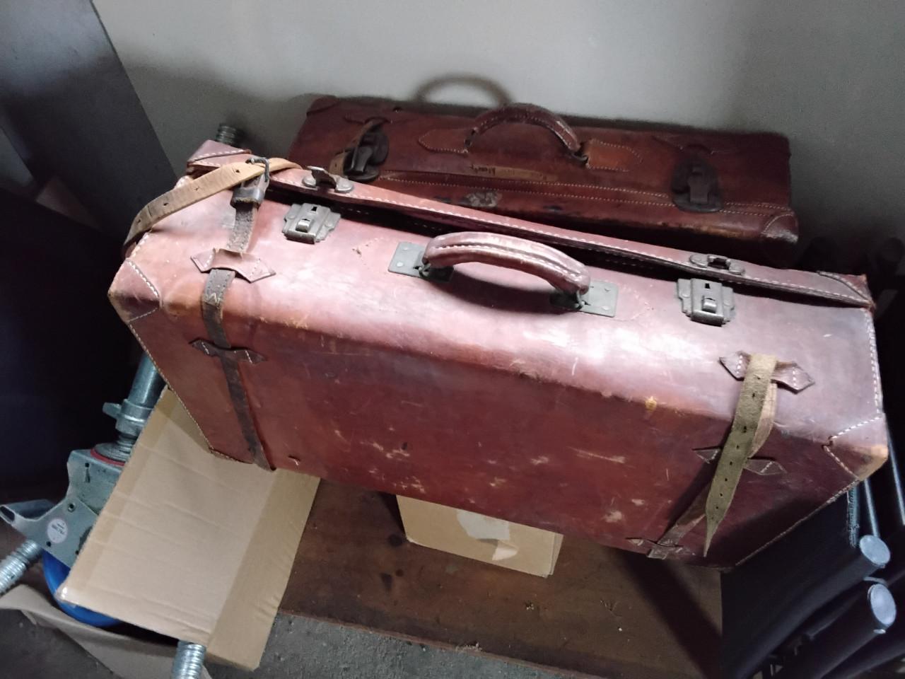 Lederen koffers vintage