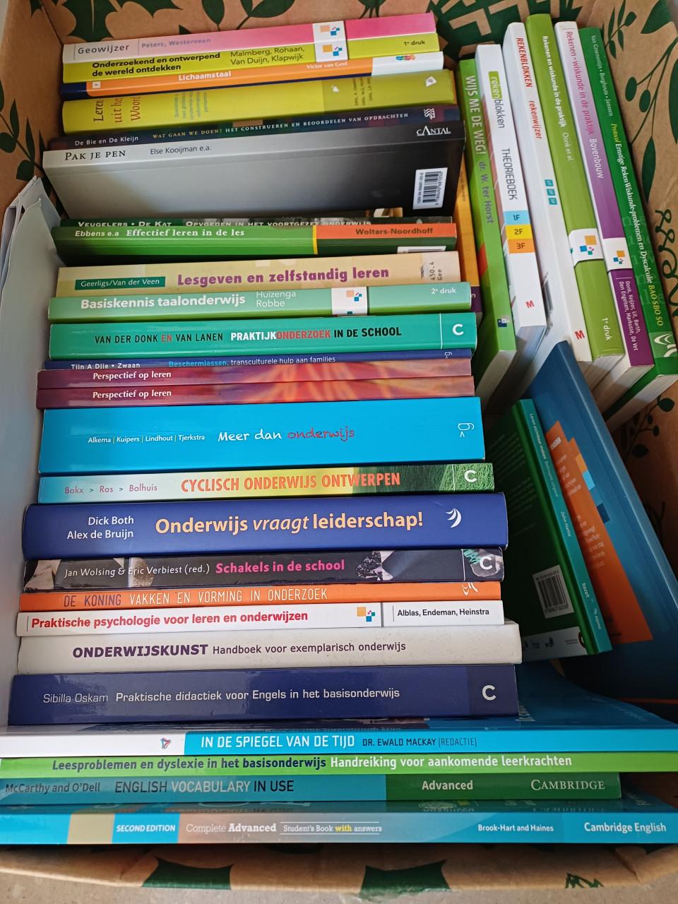 Diverse studieboeken, vooral PABO en Cambridge