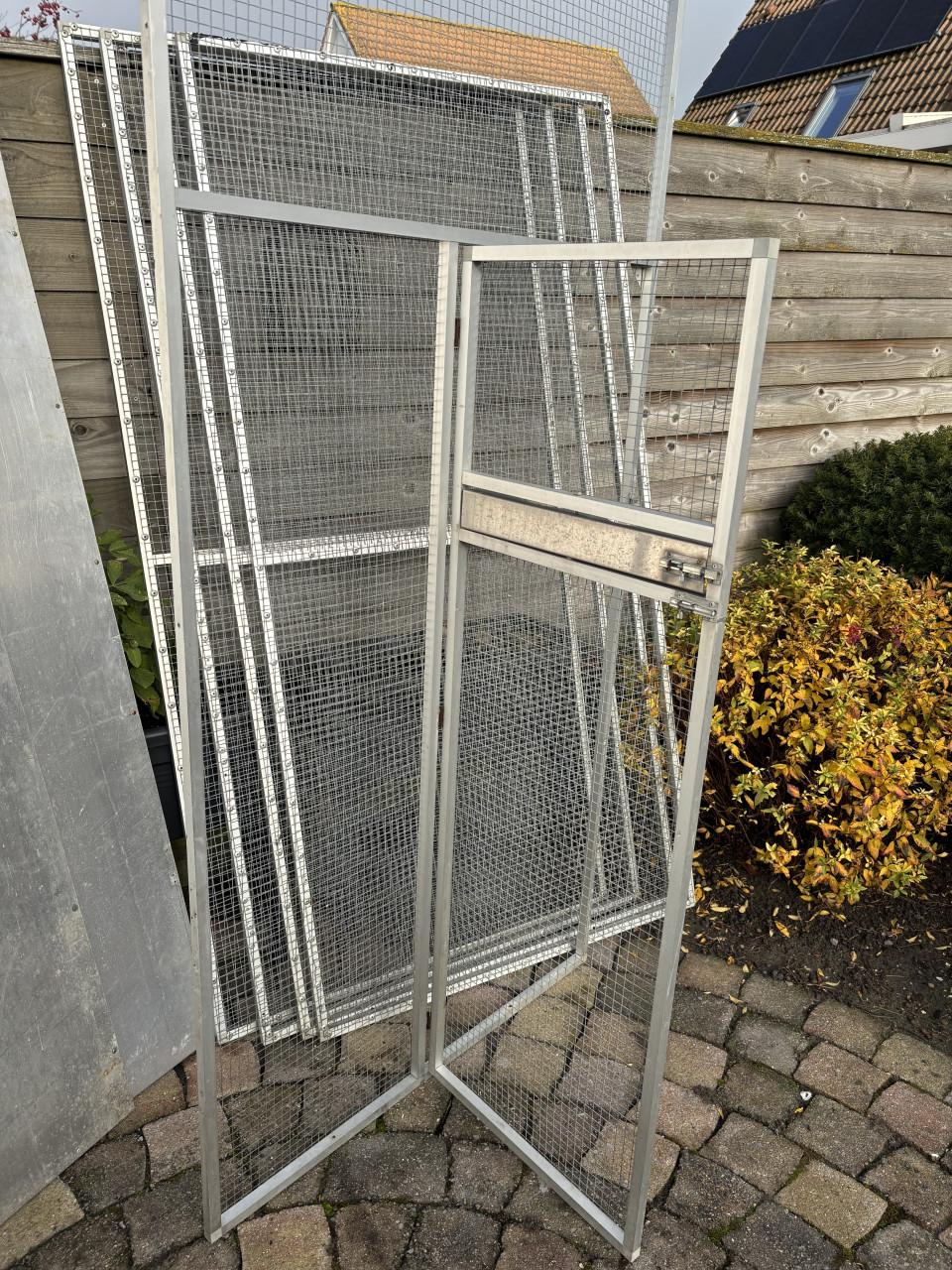 Voliere panelen aluminium met gaas  (gereserveerd)