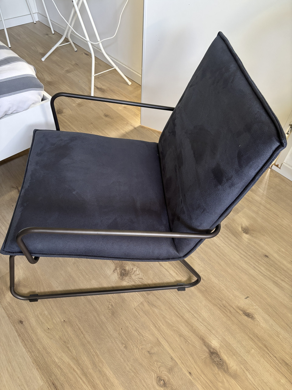 Blauwe fauteuil
