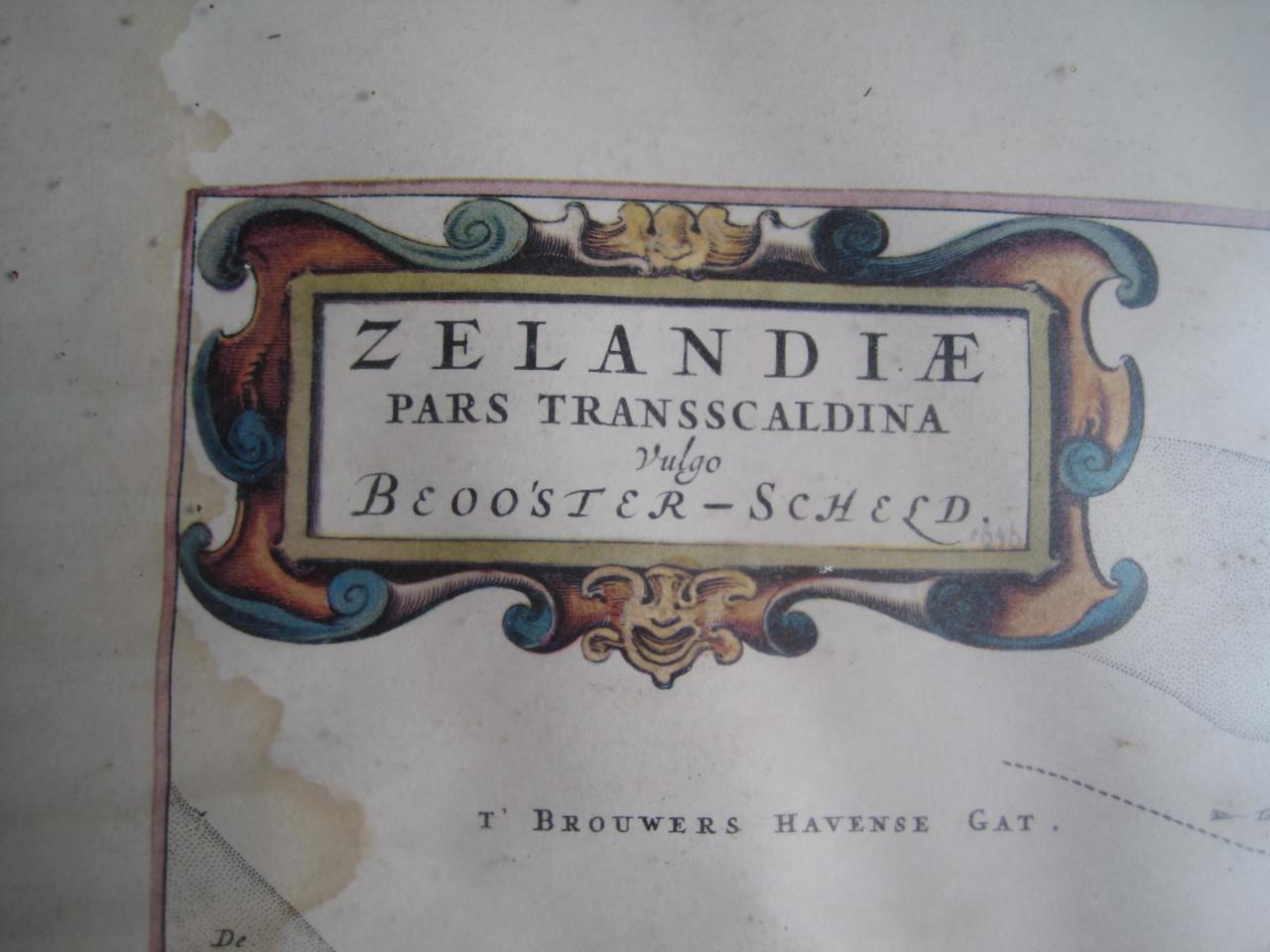 Oude landkaart Schouwen 1600