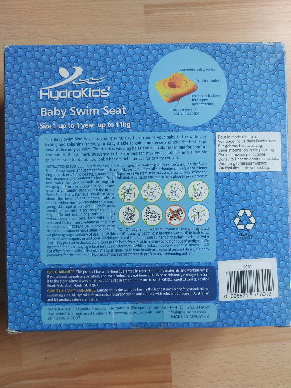 Hydrokids- baby swim seat