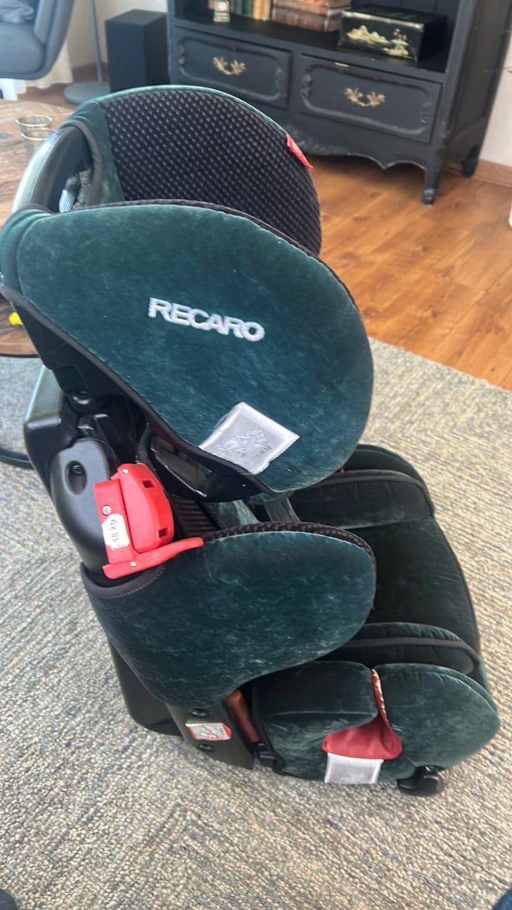 RECARO Young Sport autostoel – Groene fluwelen bekleding