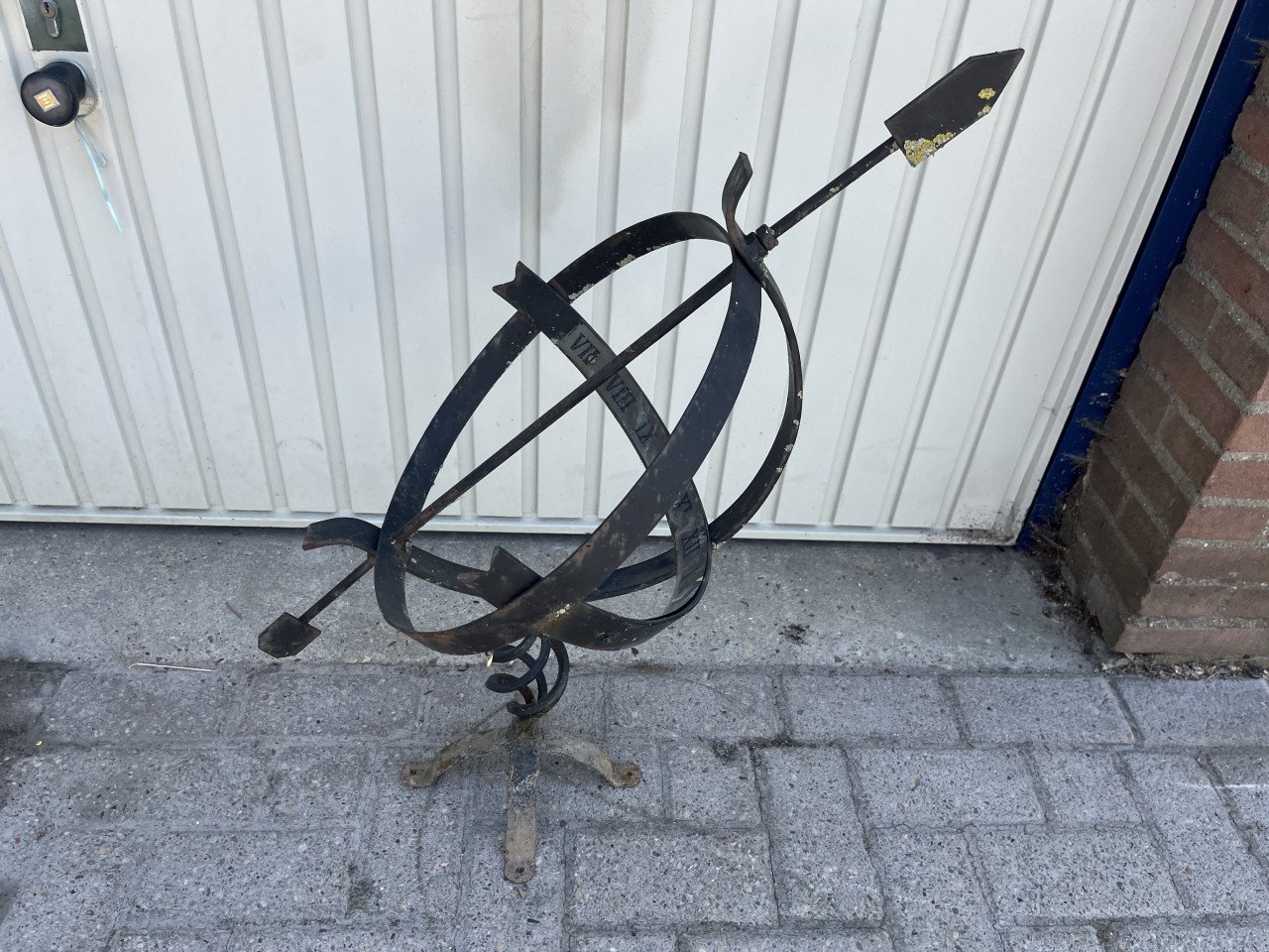 Zonnewijzer ijzer half open 38 cm