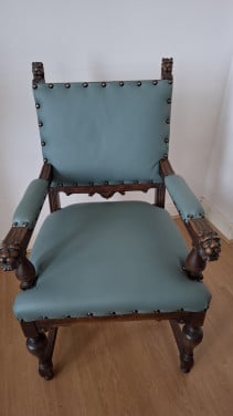 Leeuwenkopstoel in leer