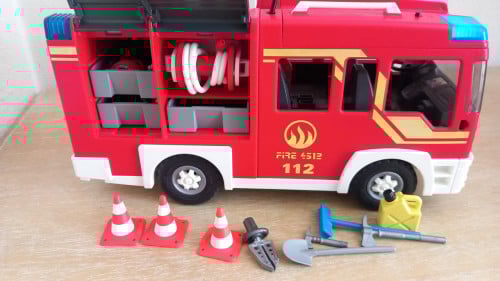 Playmobil spuitauto brandweer,met sirene en zwaailichtSetnr 5363