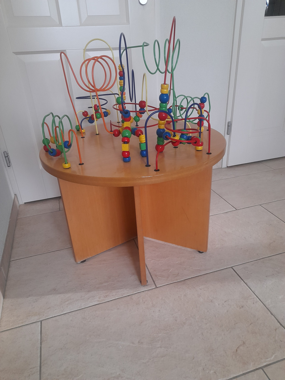 Professionele Houten spiraal kralen tafel ( z.g.a.n.)