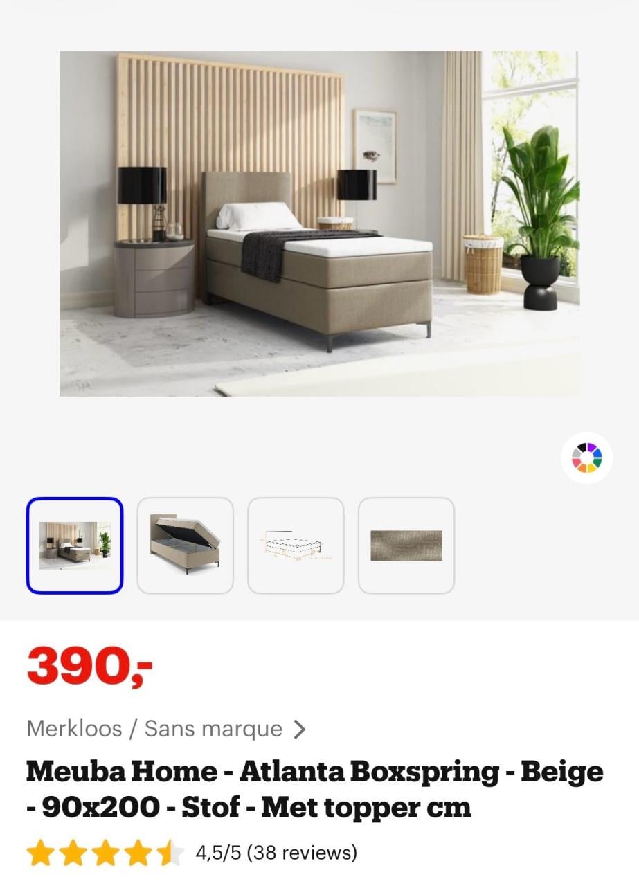 Boxspring 1 persoons