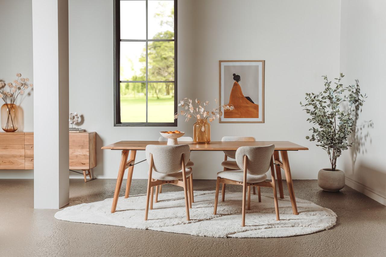 TAFEL VAN ACASIAHOUT, OOK IN DONKERE KLEUR