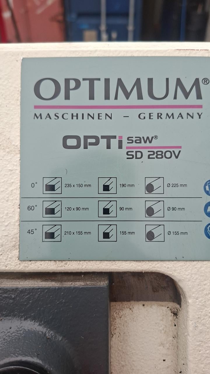 Lintzaagmachine optimum 280 Inclusief rollenbaan