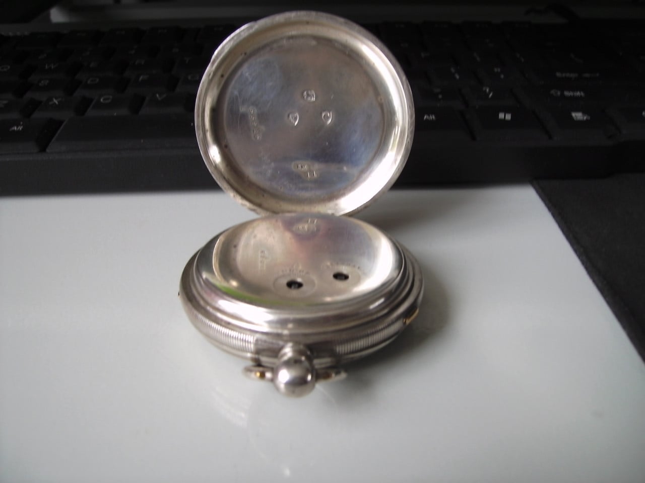 Antiek zakhorloge zilver 935