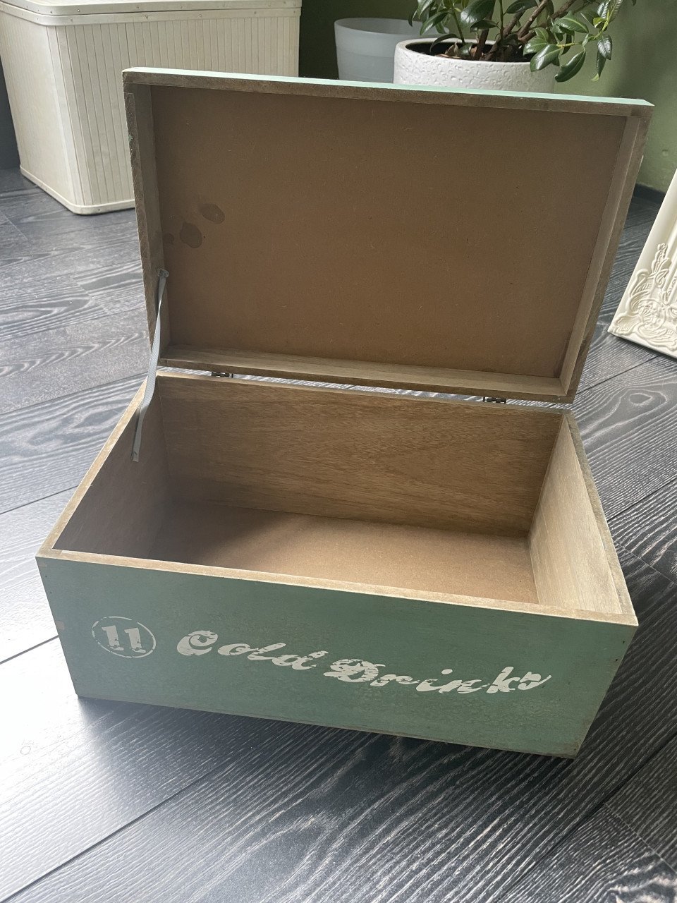 Groen brocante kistje