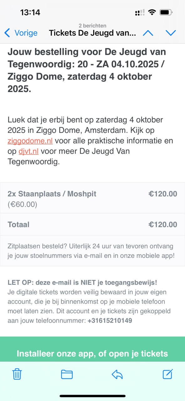 2x staanplaatsen (moshpit) voor de Jeugd van Tegenwoordig - 4 oktober