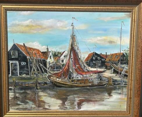 Arnemuiden  haven 120 x 80 doek