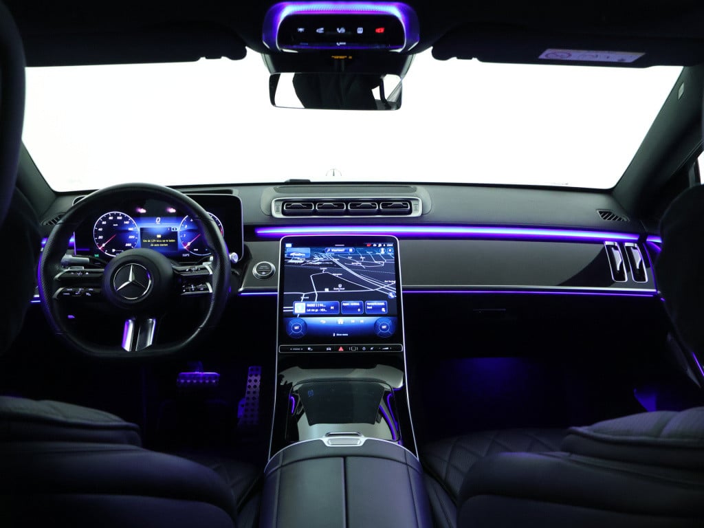 Mercedes-Benz S-klasse 450 4matic lang amg line | dodehoekdetector | panora