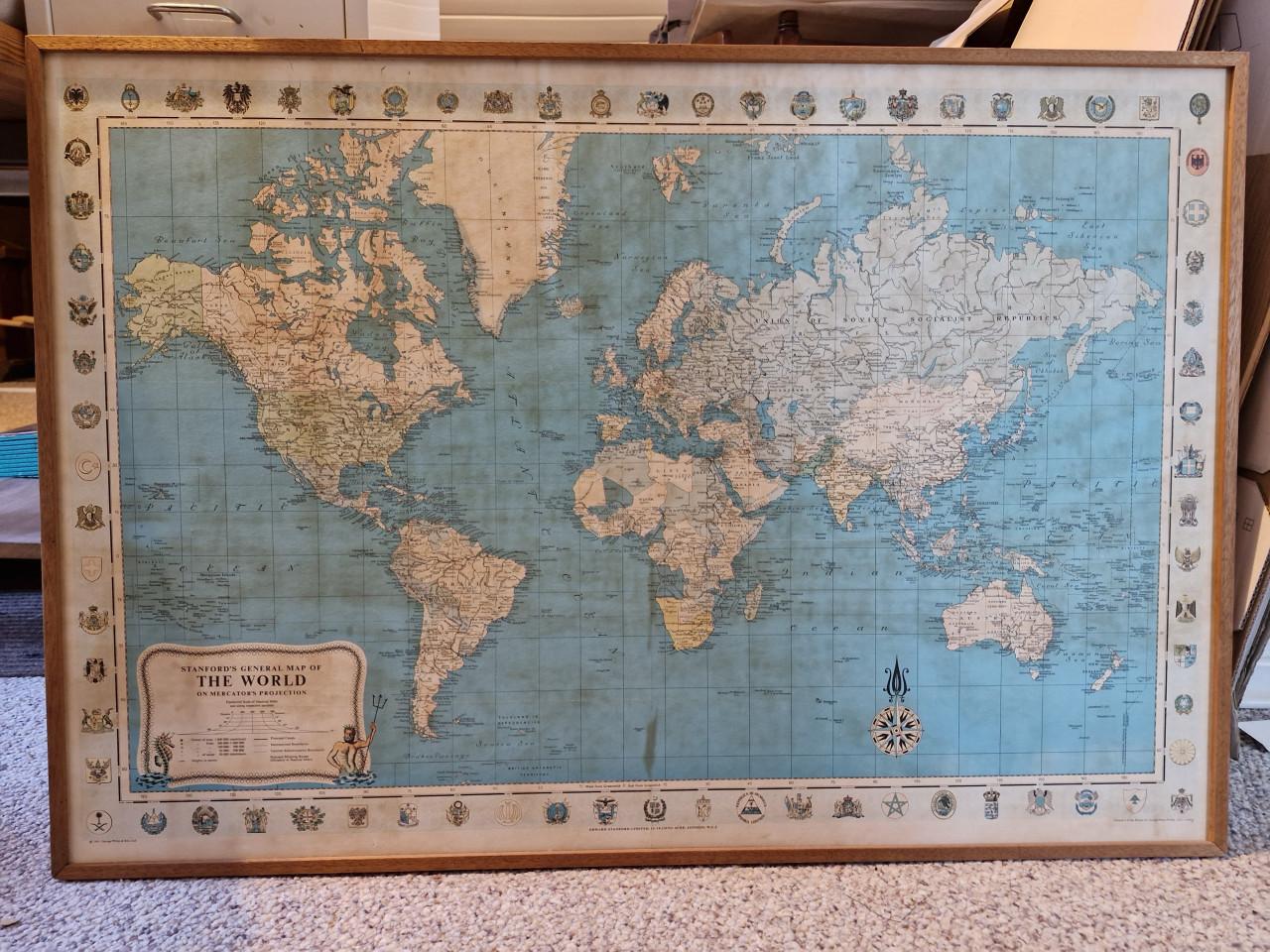 Wereldkaart stafford general map of the world